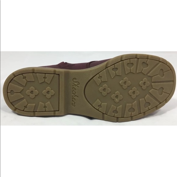 Sketchers Girls Ankle Boot Uptown Shine Sisters Burgundy 1 - Picture 8 of 9